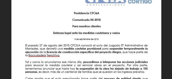 Comunicado para nuestros clientes