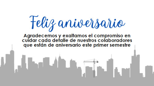 Aniversarios primer semestre