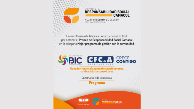 ¡Ganamos el Premio a la Responsabilidad Social de Camacol Risaralda!