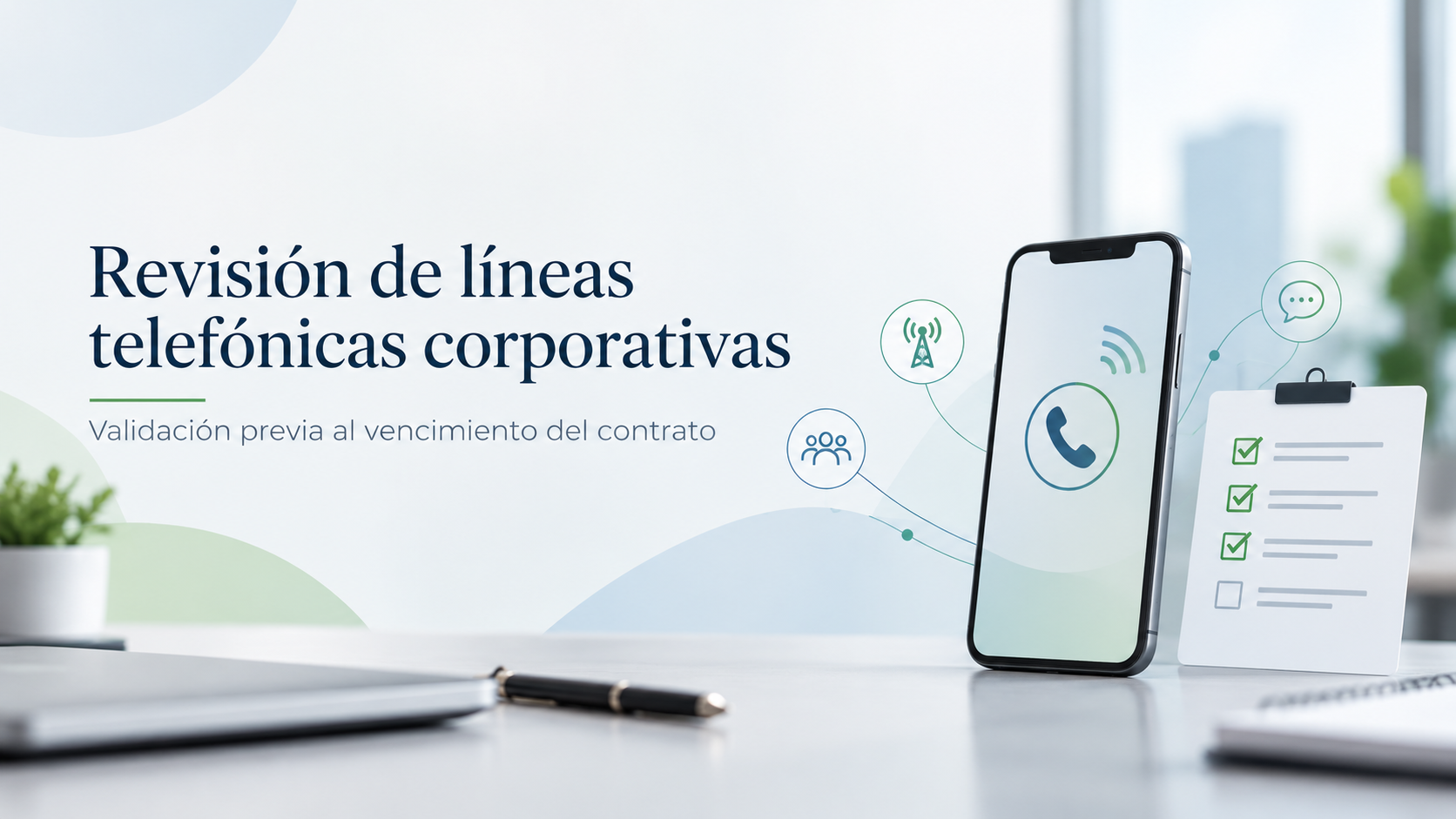Revisión de líneas telefónicas corporativas